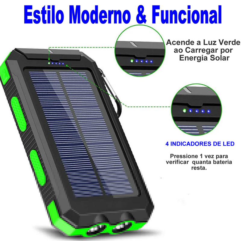 Carregador Solar Portátil Sol Life - Para Todos os Smartphones