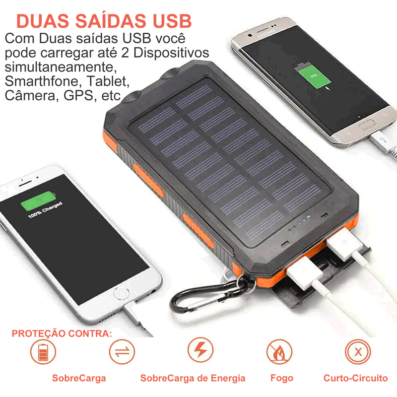 Carregador Solar Portátil Sol Life - Para Todos os Smartphones