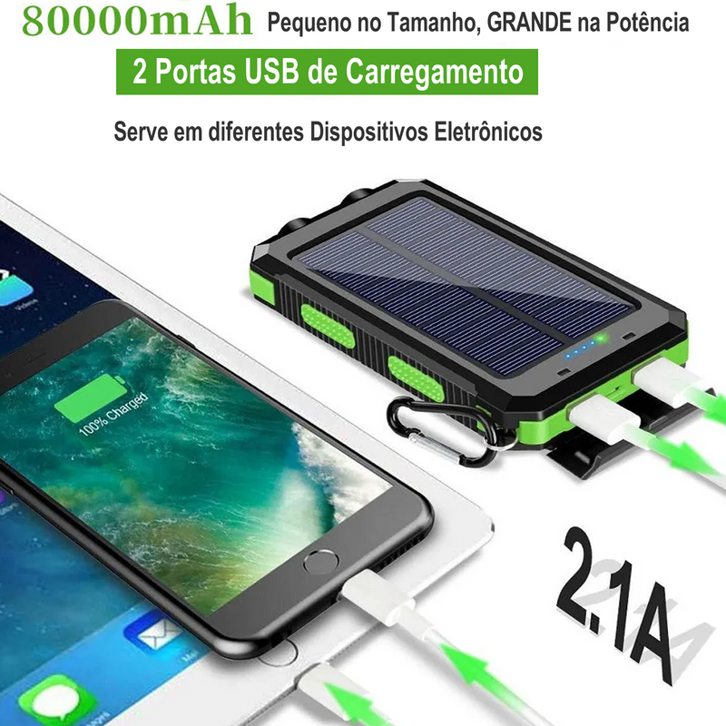 Carregador Solar Portátil Sol Life - Para Todos os Smartphones