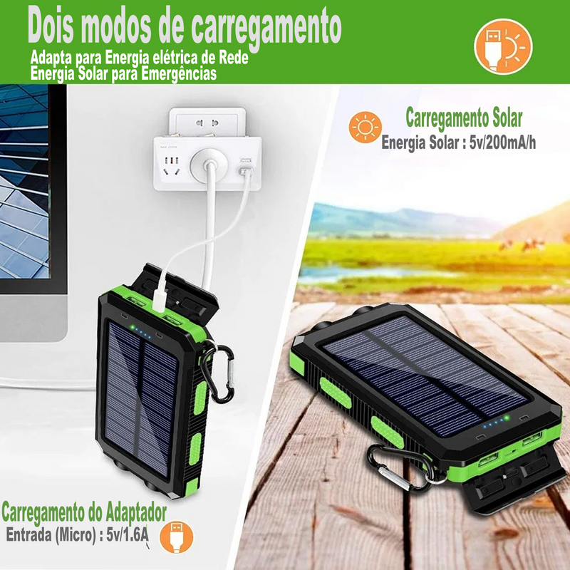 Carregador Solar Portátil Sol Life - Para Todos os Smartphones